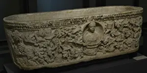 Vila: Sarcophagus of the Grape Harvest. White marble