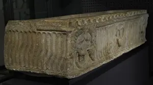 Lusitania: Sarcophagus of the Lions. Decorated with lion