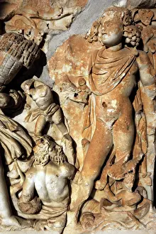 Sarcophagus: Sarcophagus, marble. Tel Turmus. Roman period. 3rd century A