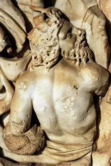 Sarcophagus: Sarcophagus, marble. Tel Turmus. Roman period. 3rd century A