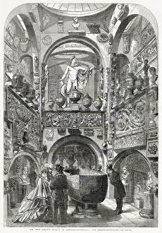Soane: Sarcophagus Room, Sir John Soane's Museum 1864
