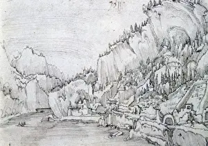 Danube: Sarmigstein on the Danube'. Albrecht Altdorfer