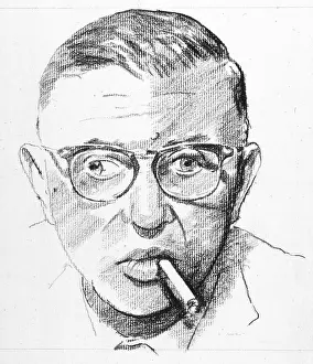 Sartre: SARTRE/SMOKING CIGARETTE