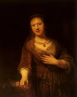 1634: Saskia as Flora, by Rembrandt