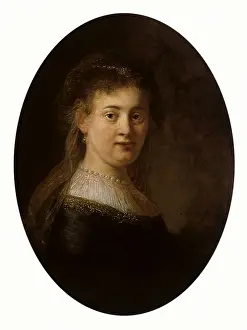 1633: Saskia with a Veil, by Rembrandt
