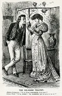 Craze: Satire on the blue and white china craze, 1880