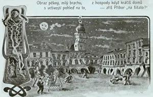 Wobbly: Satire on Drunkeness - Czech postcard