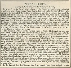 Isles: Satire on Stornoway in Punch