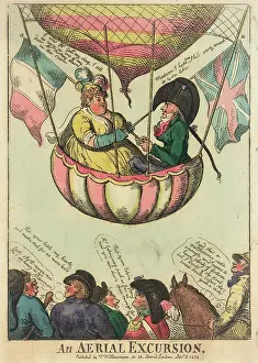 1802: Satirical cartoon, An Aerial Excursion