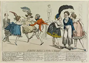 Satirical cartoon, A Bath Ball or Virtue in Danger
