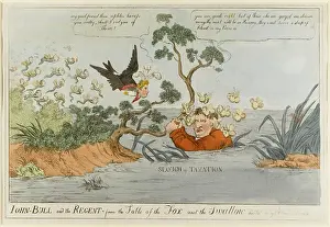 Swarm: Satirical cartoon, John-Bull and the Regent