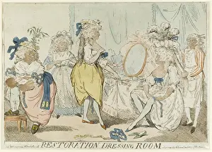 Garter: Satirical cartoon, Restoration Dressing Room