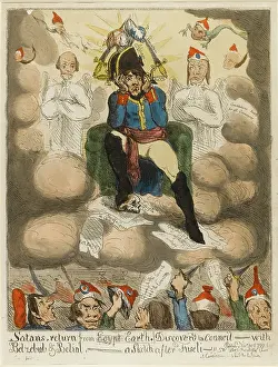 Enthroned: Satirical cartoon, Satan's Return from Earth