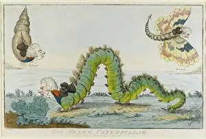Satirical cartoon, The State Caterpillar