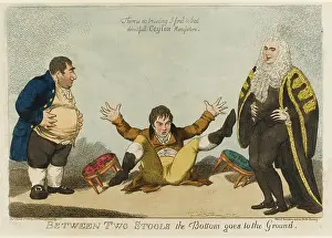 Tattered: Satirical cartoon, Between two stools