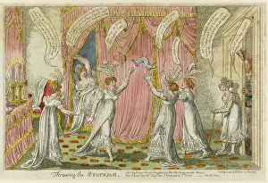 1816: Satirical cartoon, Throwing the Stocking