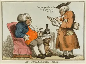 Annoyed: Satirical cartoon, An Unwelcome Visit