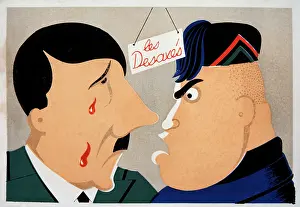 Lunatics: Satirical poster of Hitler and Mussolini, The Misfits