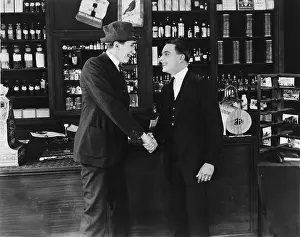 Satisfy: Satisfied customer shaking hands
