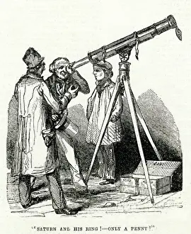 Telescopic: Saturn and his rings! only a penny 1856