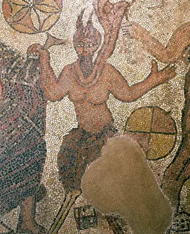 Bacchus: Satyr. Roman mosaic