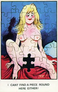 Inappropriate: Saucy postcard - Can't find a piece around here