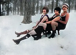 Toboggans: SAUCY TRIO ON A SLEDGE