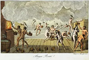 Sauna: Sauna (Russian) bath. From an early 19th century