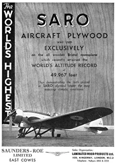 Saro: Saunders-Roe SARO Aircraft Plywood