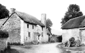 Saunton: Saunton, Old Cottages 1903