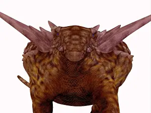Ugliness: Sauropelta armored dinosaur, front view