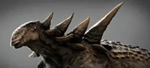 Massive: Sauropelta dinosaur, close-up side view