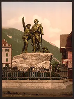 Saussure: The Saussure monument of Chamonix, Chamonix Valley, France