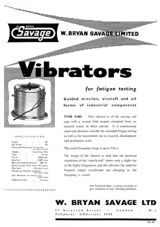 Vibration: Savage Vibration Test Equipment