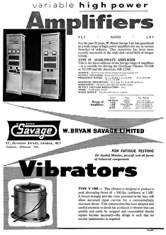 Vibration: Savage Vibration Test Equipment - Vibrators & Amplifiers
