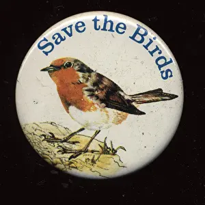 2868: Save the Birds pin badge