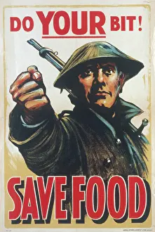Shortages: SAVE FOOD POSTER/WWI