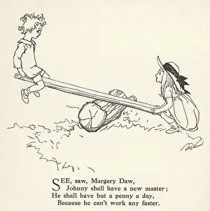 Arthur Rackham: See Saw Margery Daw