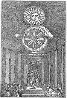 1834: Saxon idol of the Sun. Wood