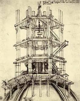 1601: Scaffolding for Repairs to the Lantern