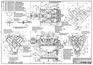 Piston: Scale drawing of the Hispano-Suiza 8