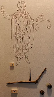 Latvia: Scale with weights of platinum, 13th century