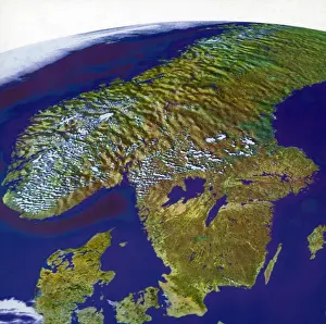 Mapping: Scandinavia, Composite Satellite Image