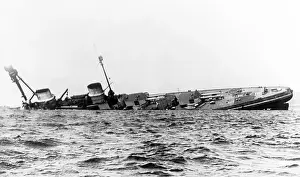 Derfflinger: Scapa Flow, Battle cruiser Derfflinger sinking