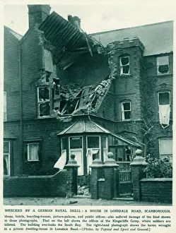 Ruines: Scarborough building wrecked by German naval shell