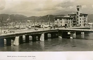 Postwar: Scene after atomic bomb, Hiroshima, Japan