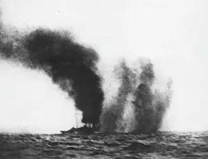 Salvo: Scene during the Battle of Jutland, WW1