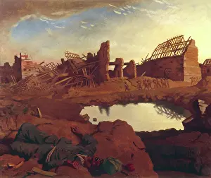 Puddle: Scene after a battle, WW1