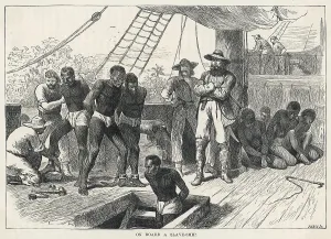 Shackles: Scene on board a slave ship