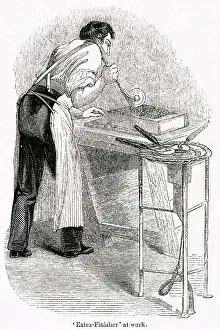 Finisher: Scene in a bookbinding workshop, City of London
